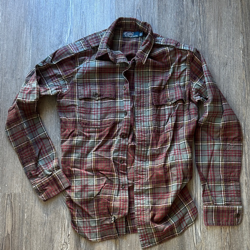 Ralph Lauren Polo Plaid Men's Shirt in Red and Green